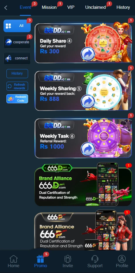 88dd game Promotions and Rewards